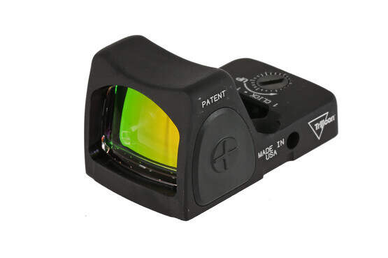 The Trjicon RMR Type II Reflex sight features large rubber side buttons for adjusting LED brightness